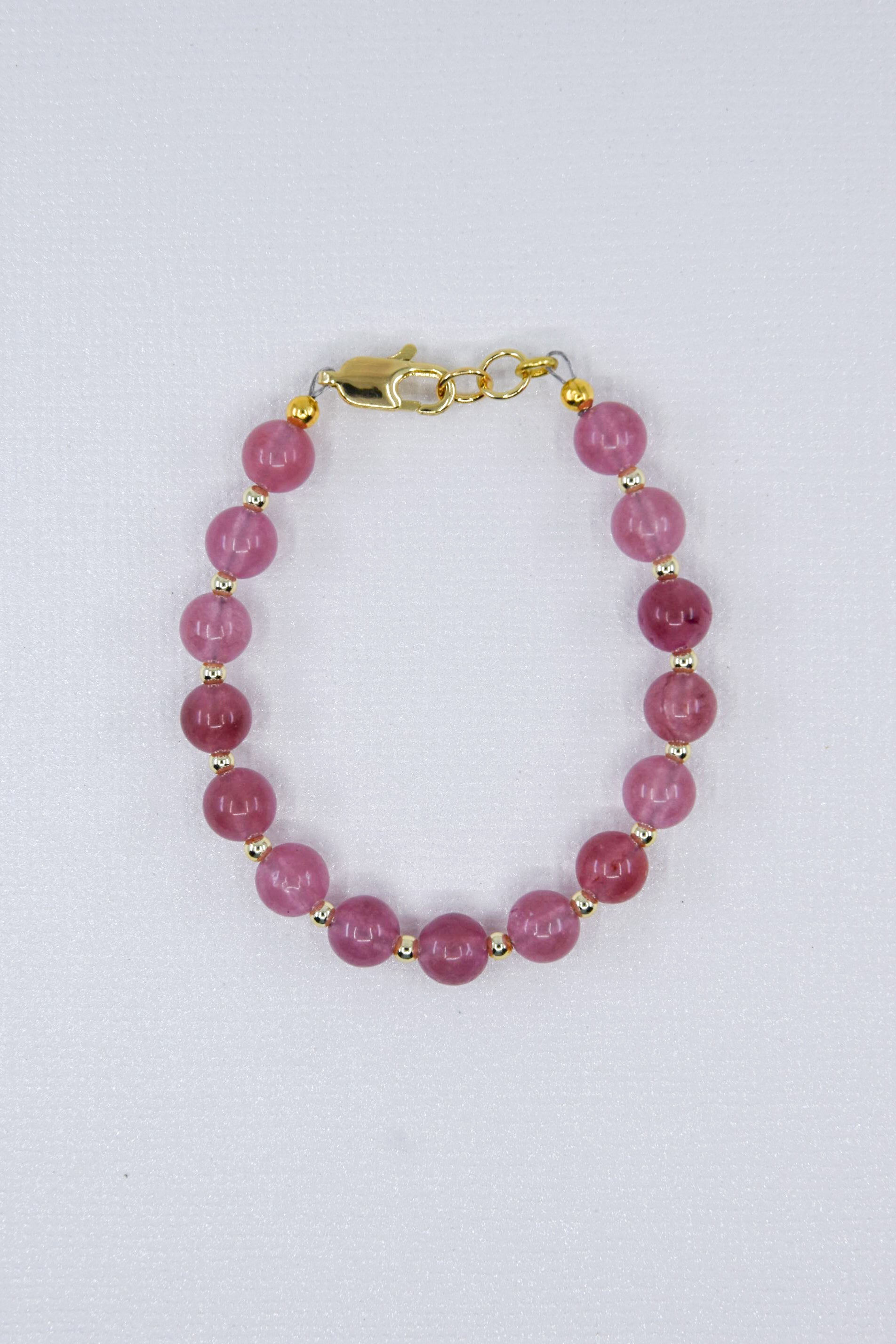 Cherry Quartz Stone Bracelet