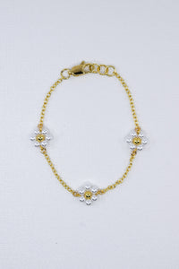 Pearl Flower Chain Bracelet