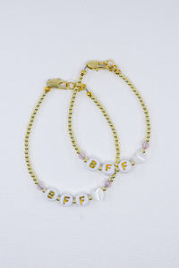 BFF with Pearl Heart Bracelet - SET