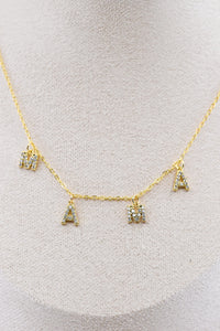 Rhinestone Mama Charm Necklace
