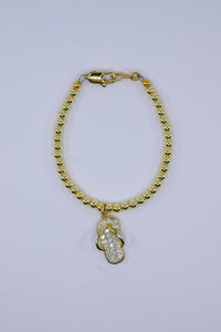 Rhinestone Flipflop Charm Bracelet