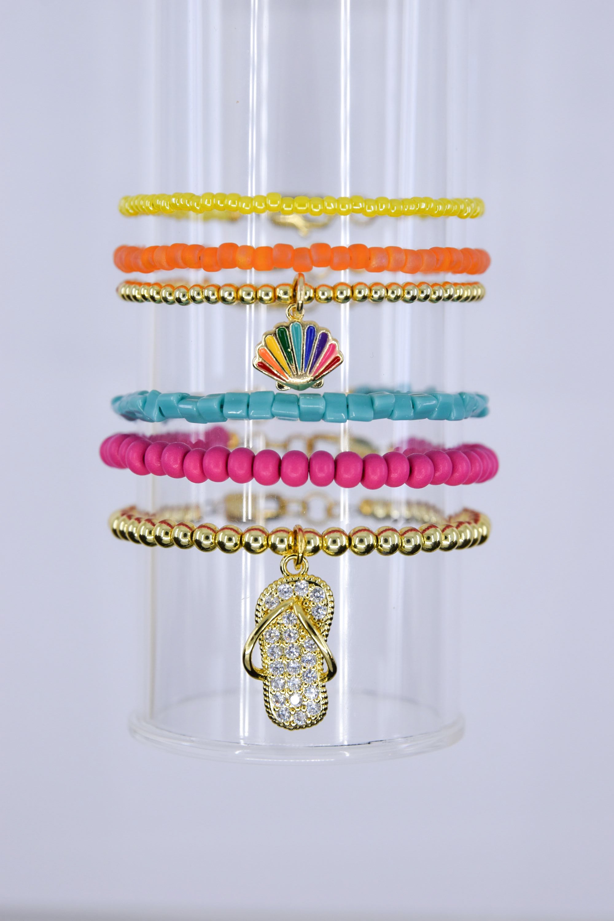 Rhinestone Flipflop Charm Bracelet