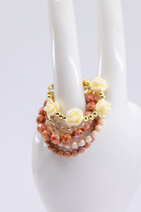 Pearl Rose Czech Glass