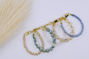 Denim Blue Czech Crystal Glass