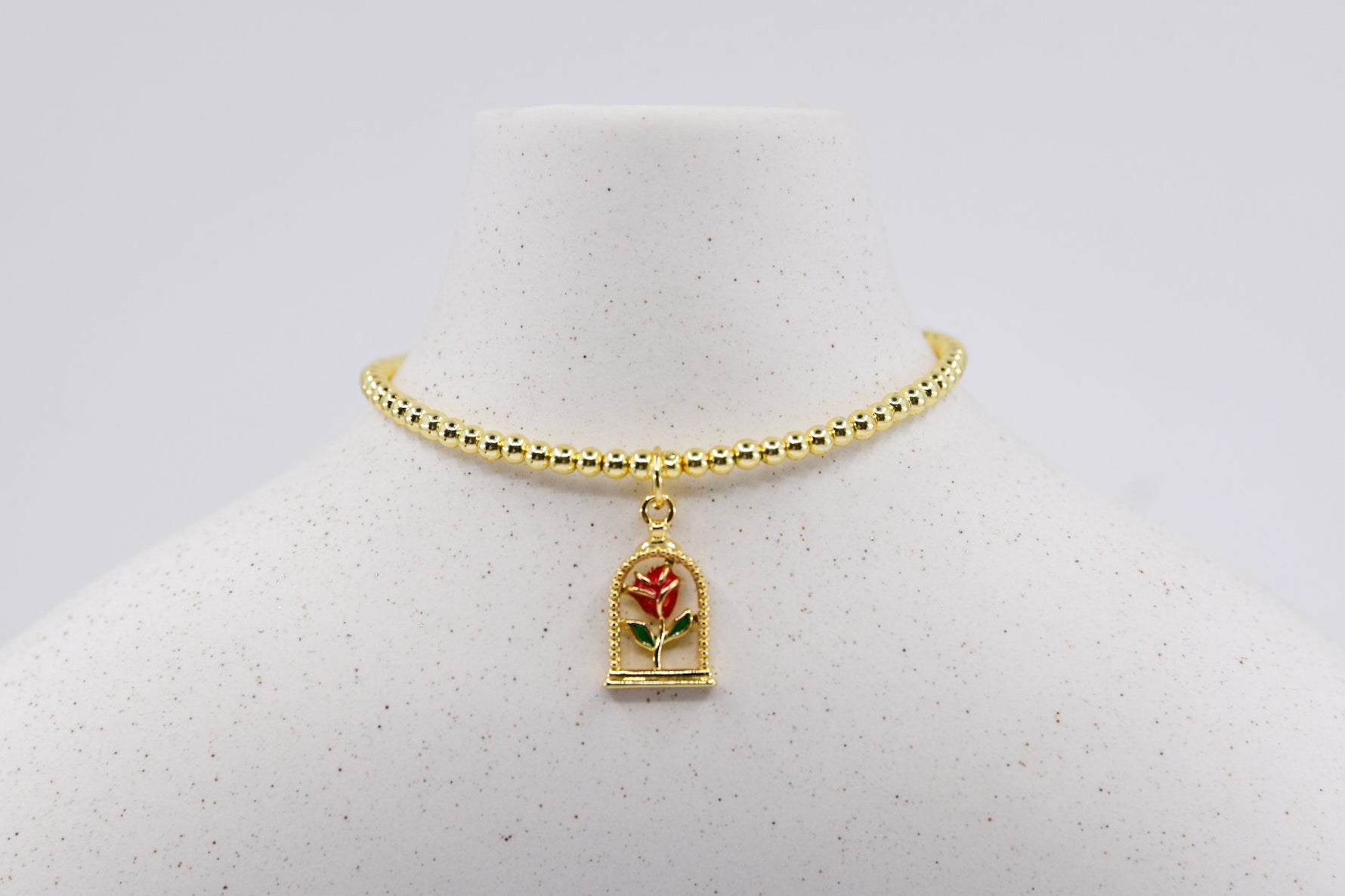 Rose Cage Charm Bracelet