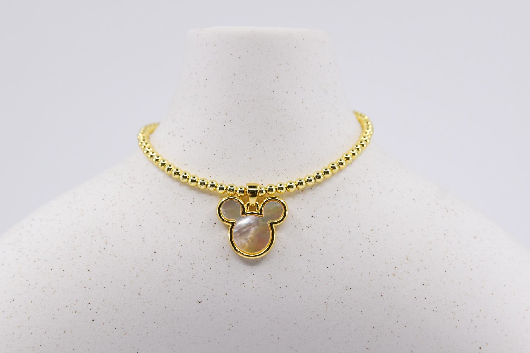 Mother of Pearl Mouse Charm Bracelet