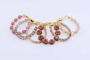 Light Milky Pink Celsian Czech Glass