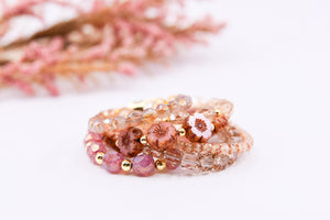 Vintage Pink Czech Glass