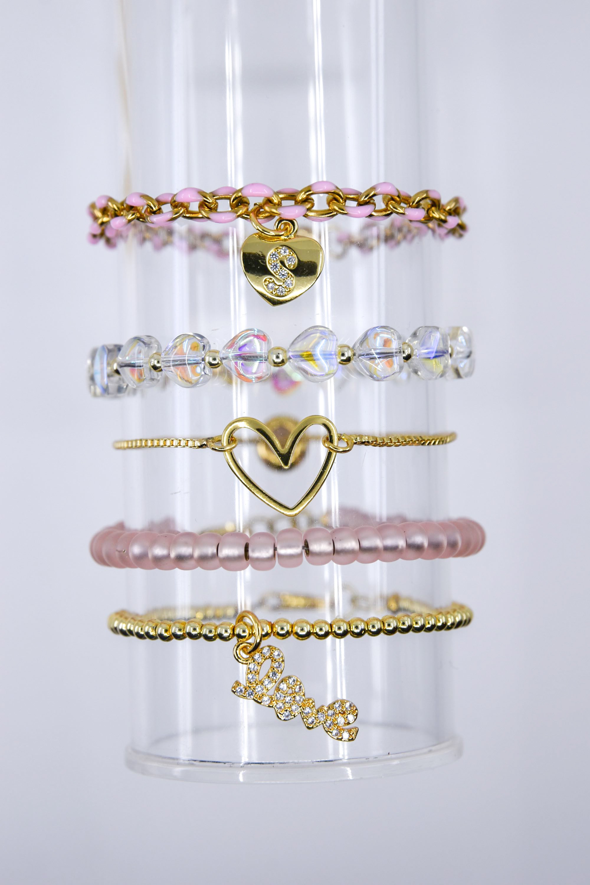 Adjustable Cut Out Heart Bracelet