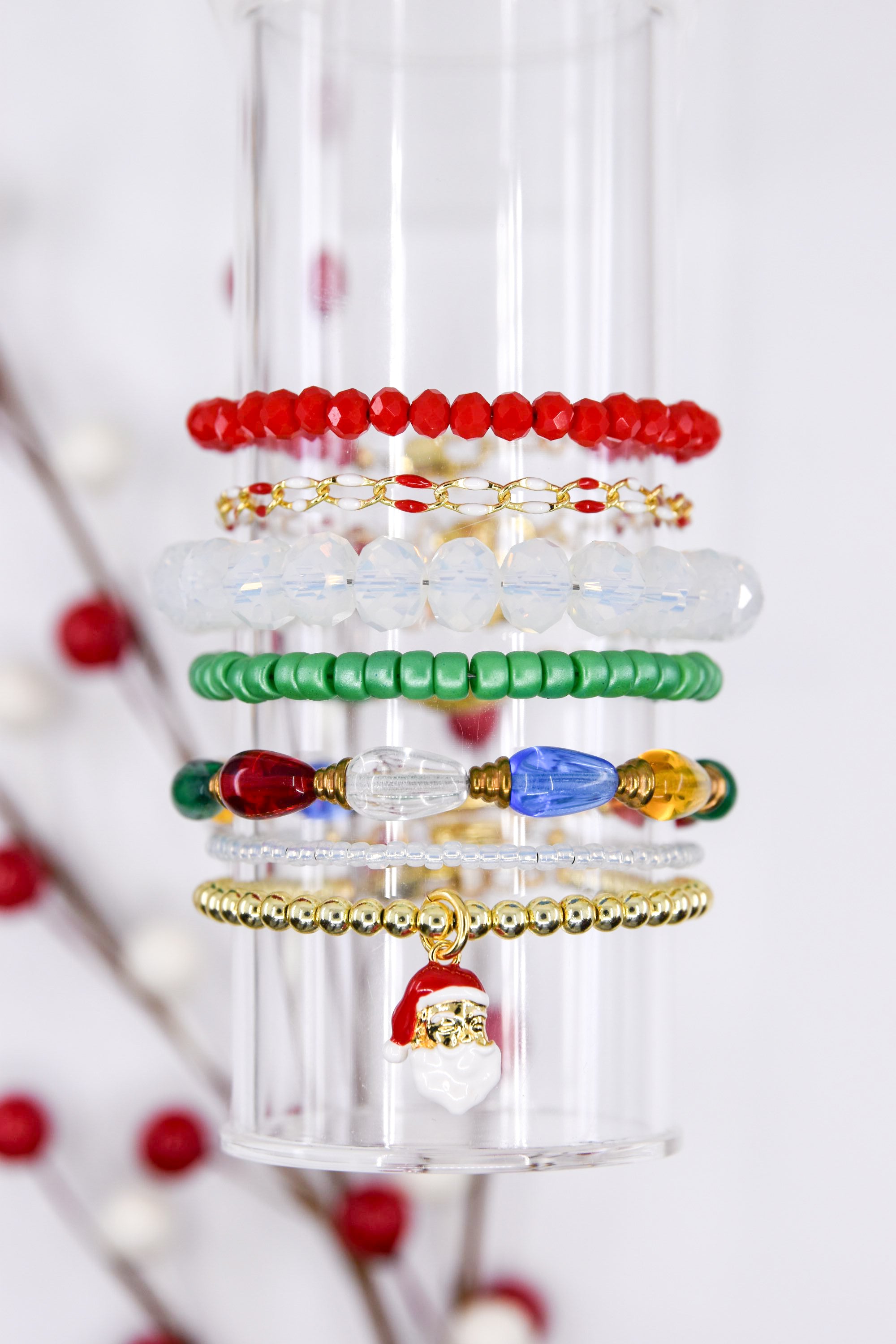 Chunky Opal White Crystal Glass