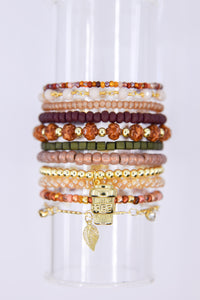 Gold Coffee Cup Charm Bracelet