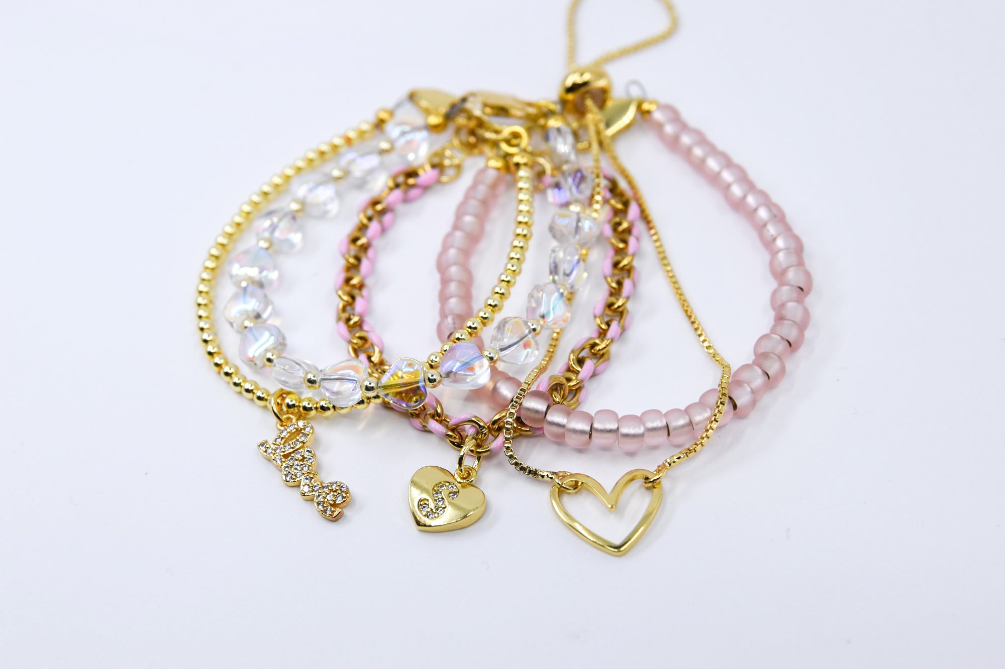 Adjustable Cut Out Heart Bracelet