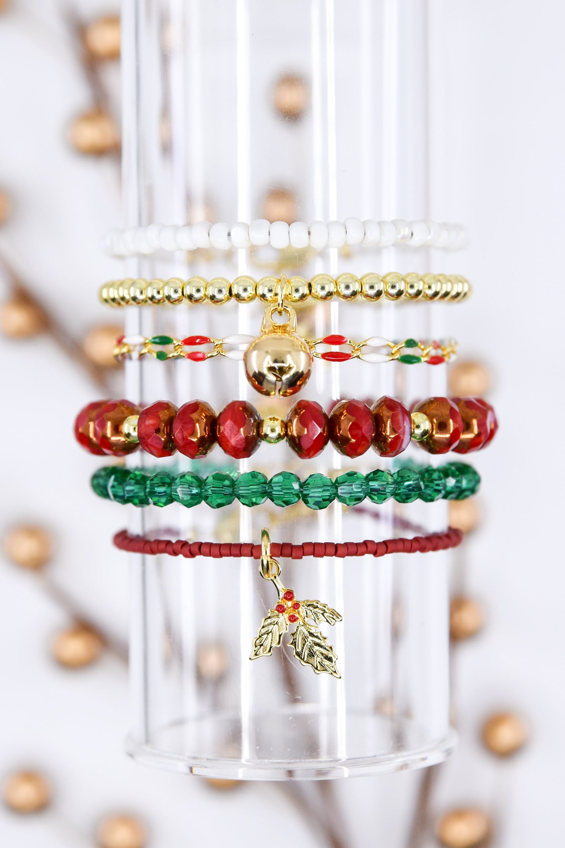 Red and Gold Czech Crystal Glass