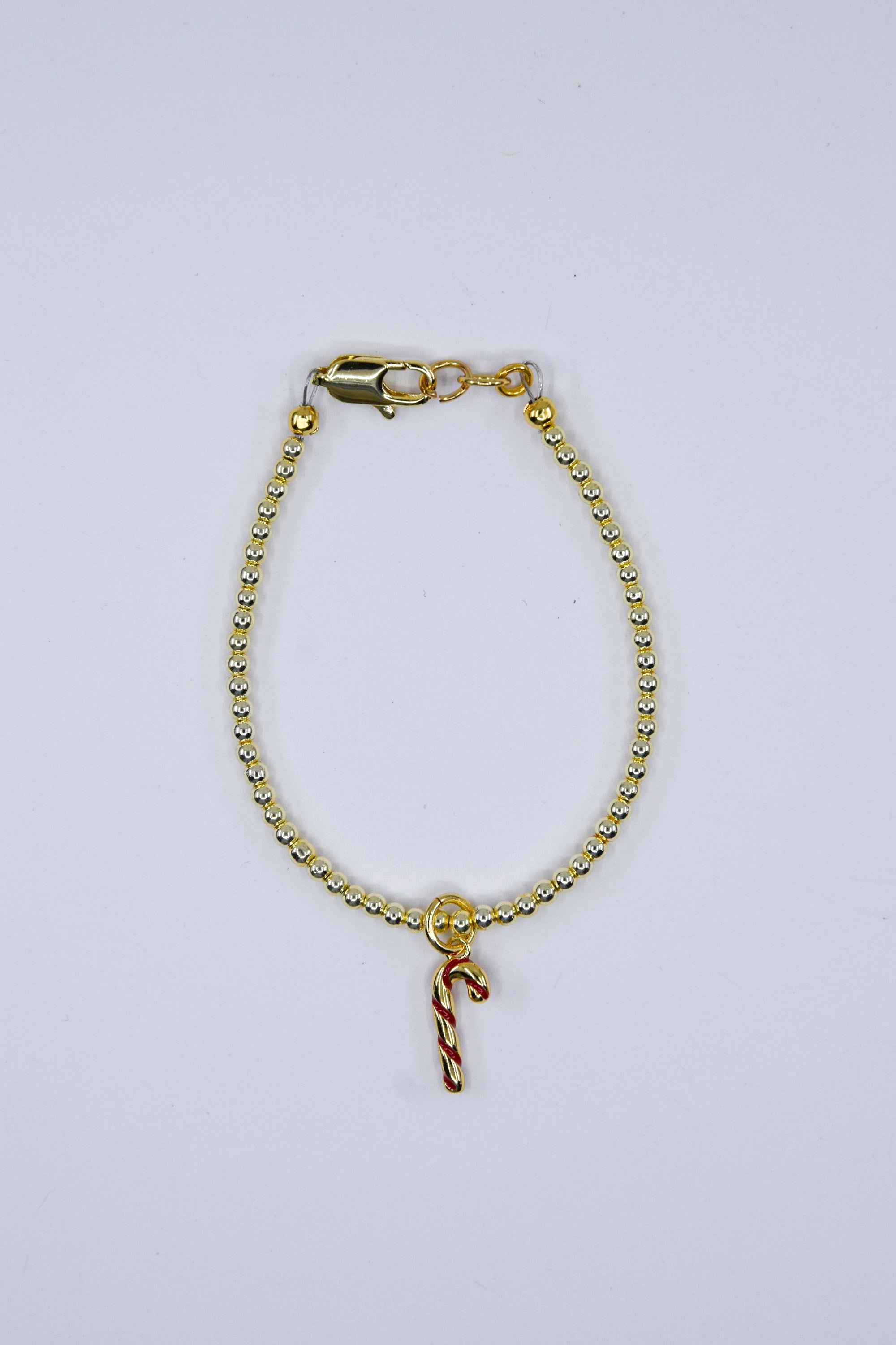 Candy Cane Charm Bracelet