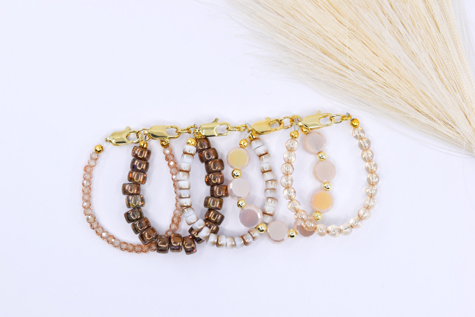 Ivory and Gold Dainty Glass