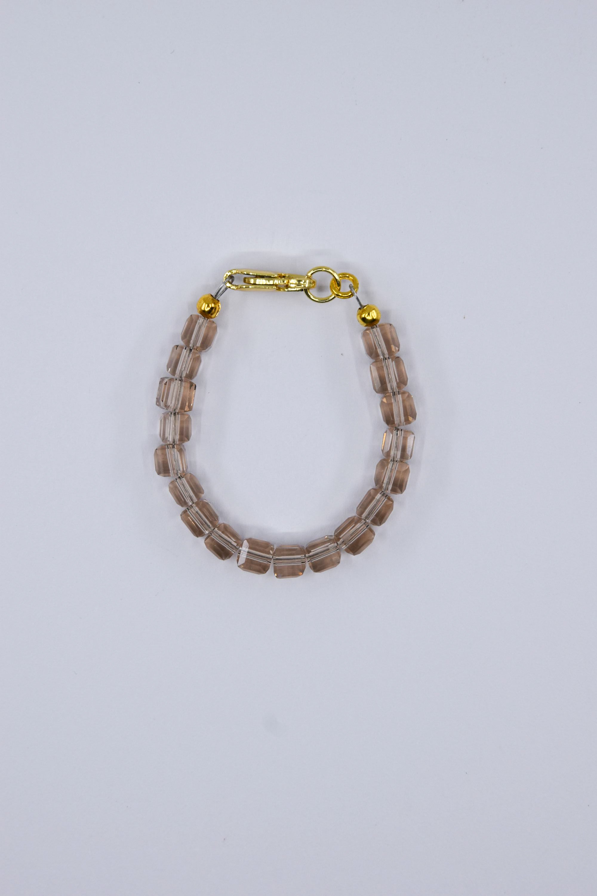Topaz Brown Square Cut Crystal Glass