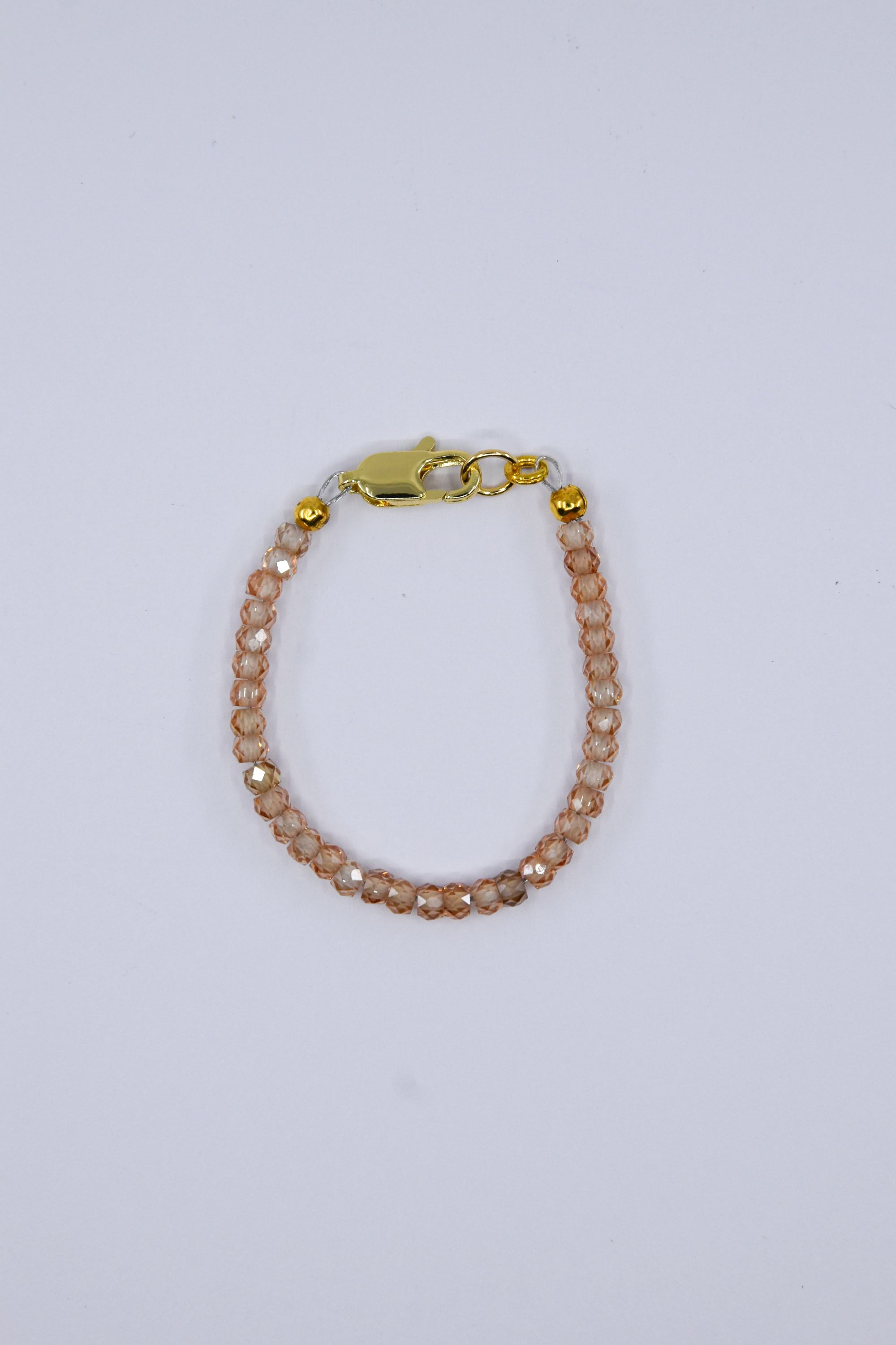 Antique Golden Cubic Zirconia Glass