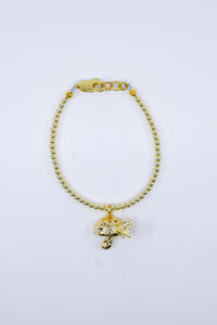 Gold Filled Mushroom and Butterfly Charm Bracelet