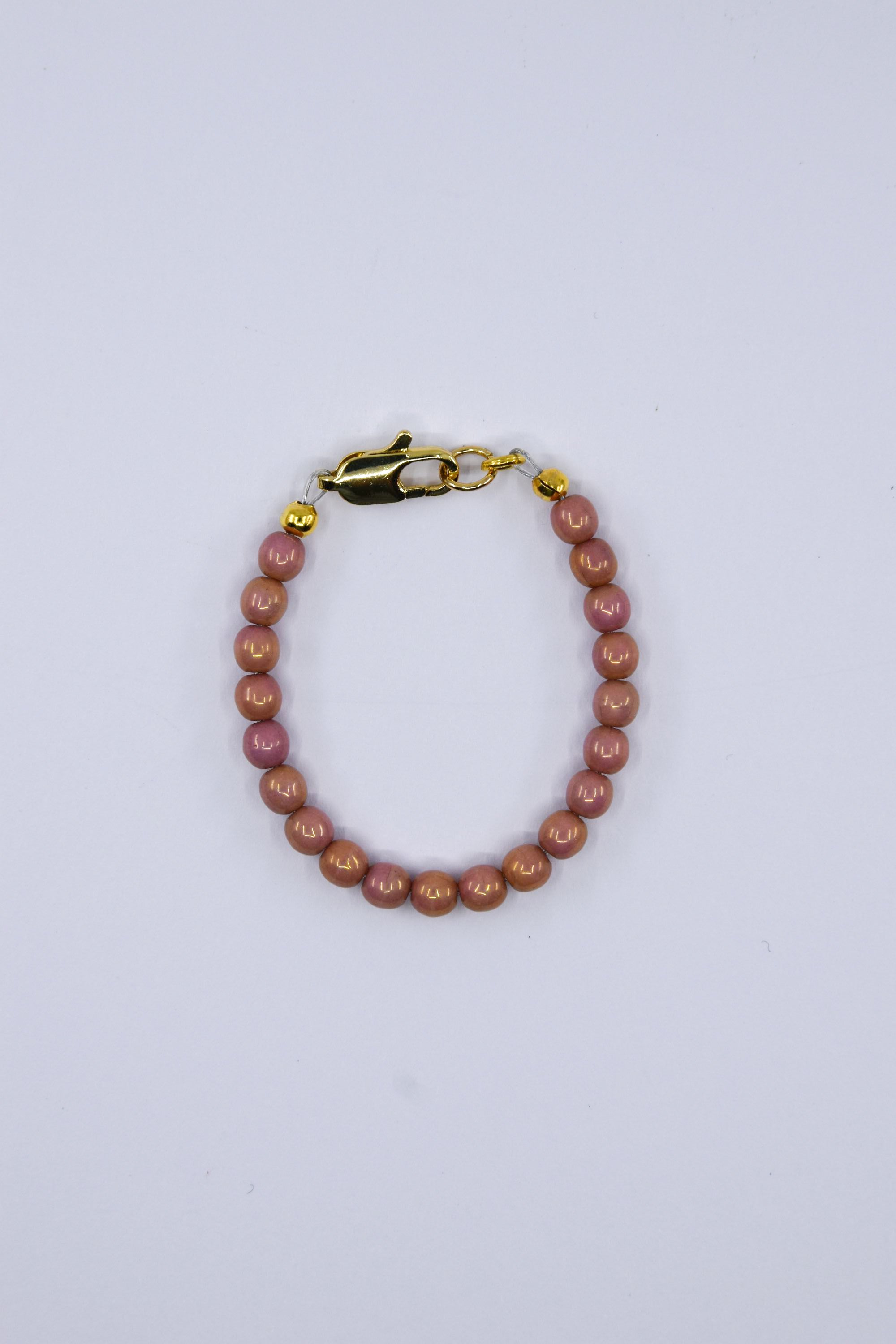 Iridescent Dusty Rose Czech Glass