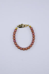 Iridescent Dusty Rose Czech Glass