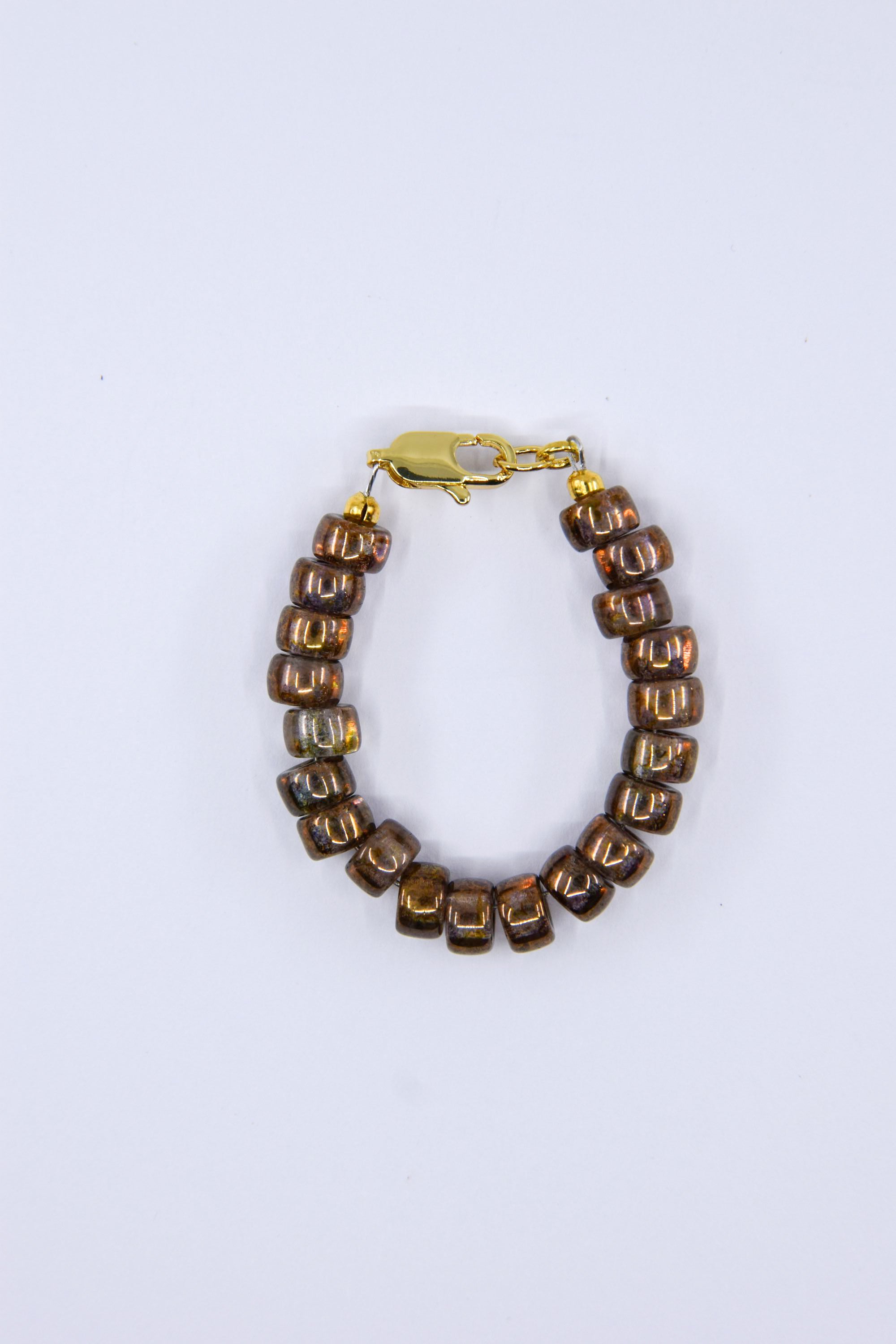 Brown Lumi Czech Pony Beads