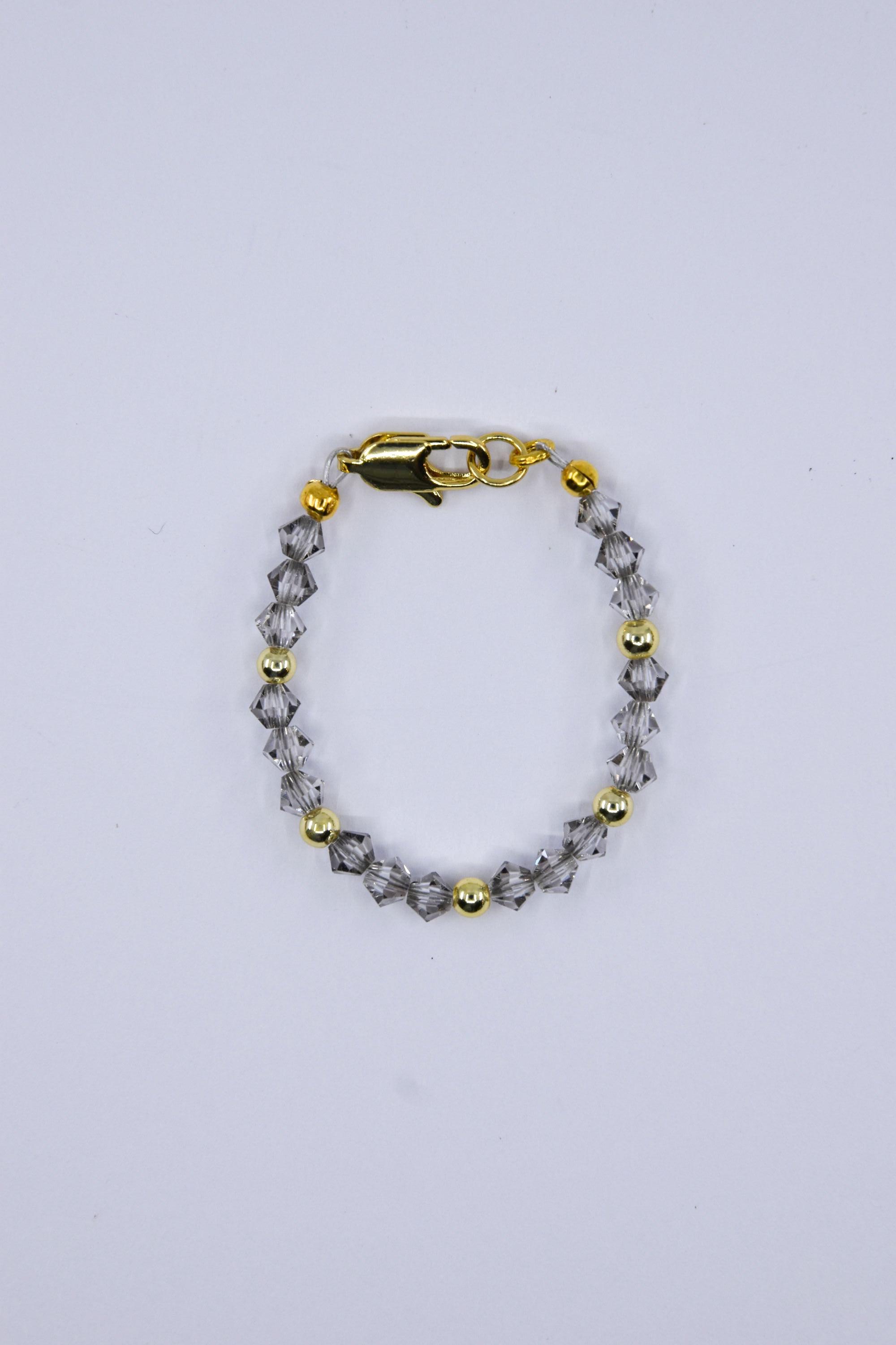 Satin Gray Bicone Crystal Glass