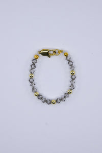 Satin Gray Bicone Crystal Glass