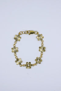 Gold Textured Flower Chain