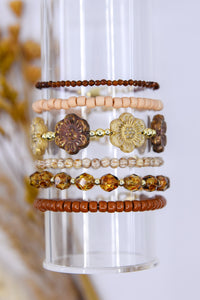 Neutral Czech Glass Floral