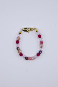 Pink Glitter Bohemian Mixed Czech Glass