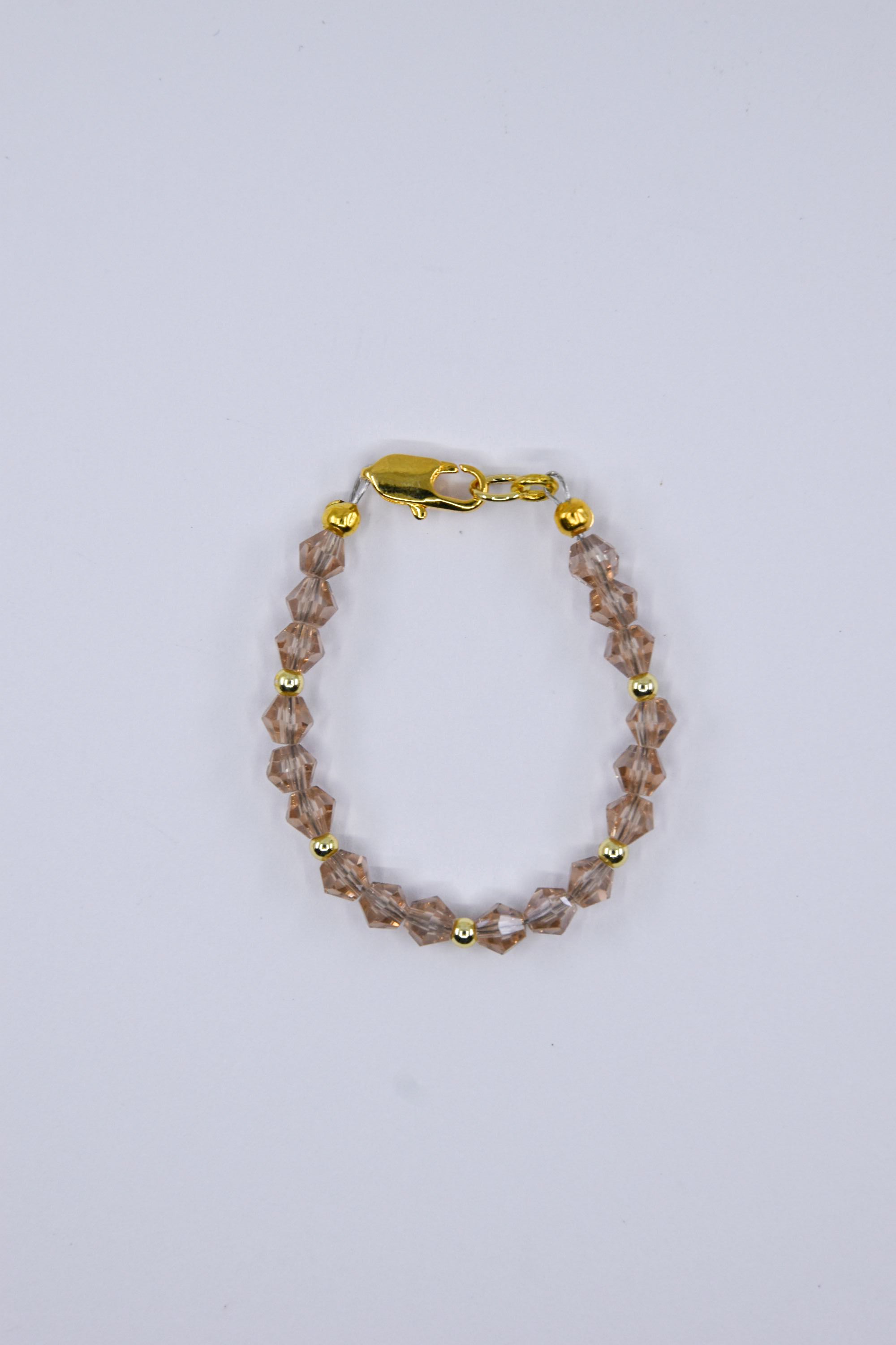 Light Brown Bicone Crystal Glass