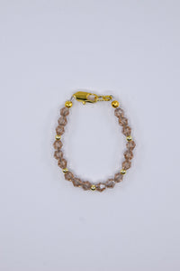 Light Brown Bicone Crystal Glass
