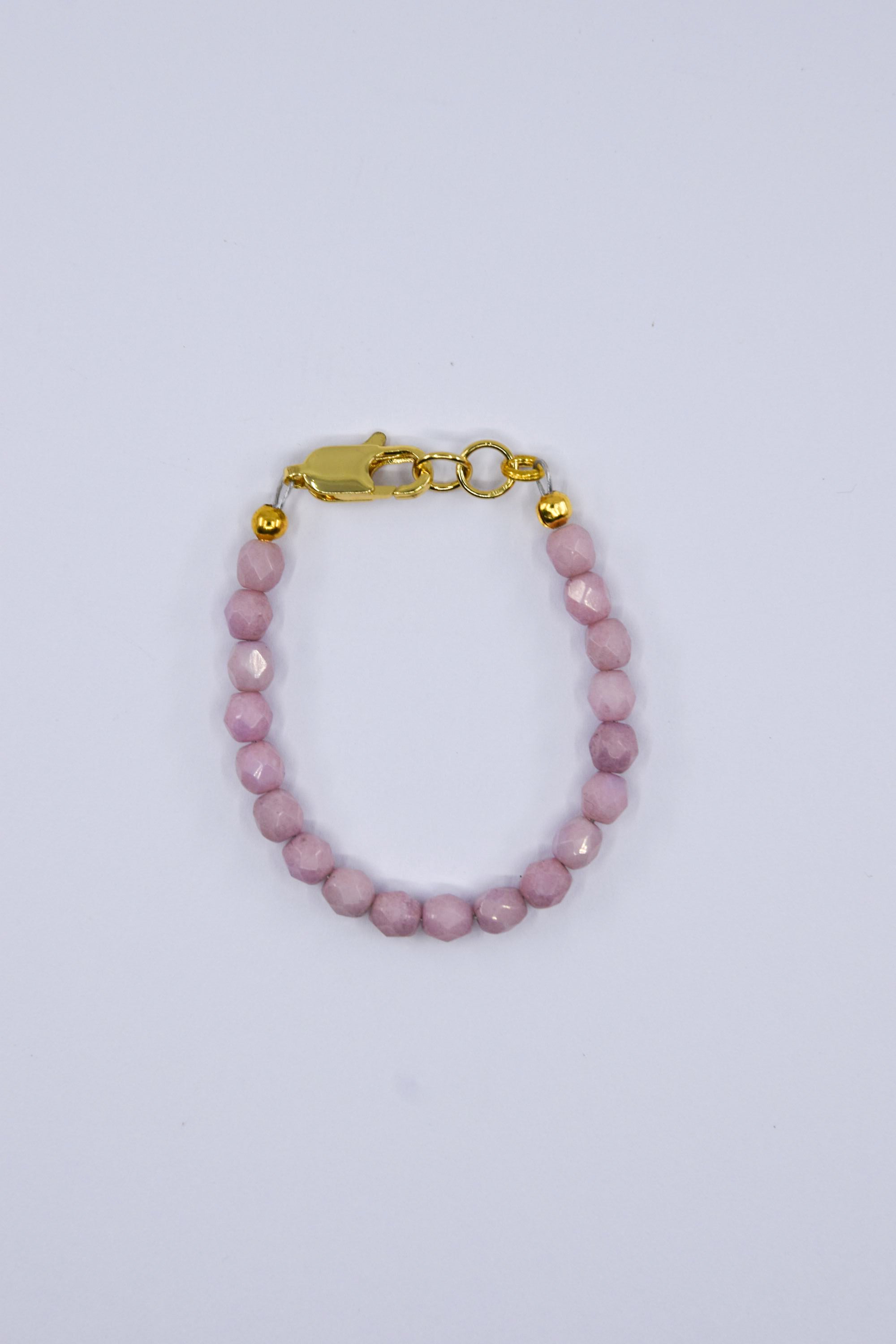 Glossy Pale Pink Czech Glass