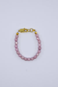 Glossy Pale Pink Czech Glass