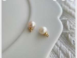 Gold Filled Dainty Pearl Charm - add on