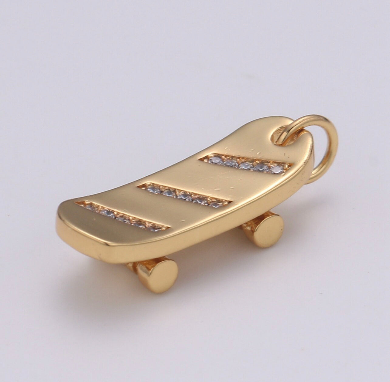 Gold Filled Skateboard Charm  - add on