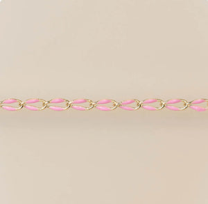 Pink Enamel Chain
