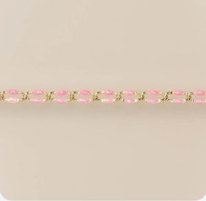 Pink Glitter Enamel Chain