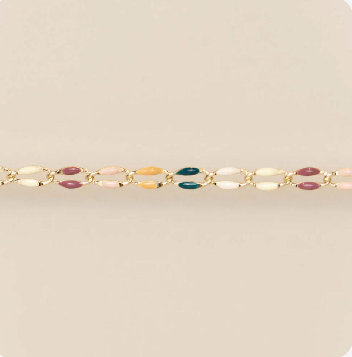 Ruby & Honey Enamel Chain