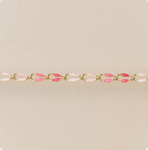 Mixed Pink Enamel Chain