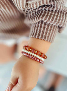 Autumn Pink Shine Dainty Glass