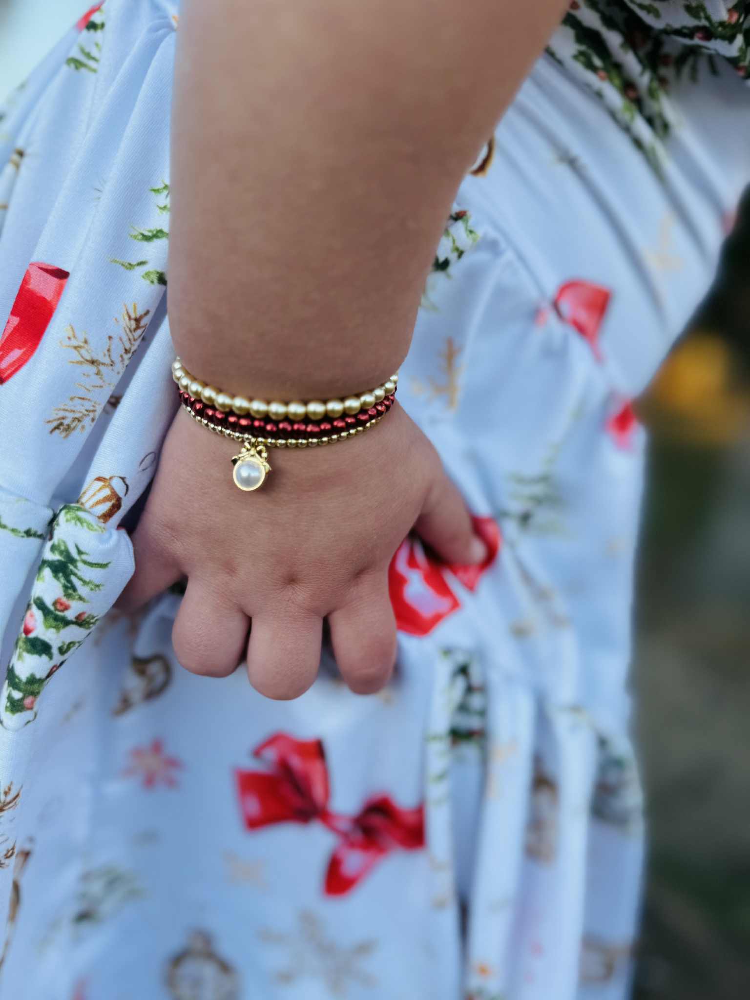 Vintage Gold Glass Pearls