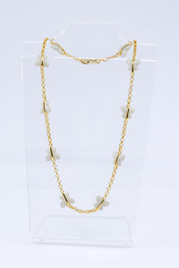 Beige and Gold Butterfly Chain
