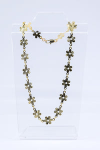 Gold Textured Floral Chain