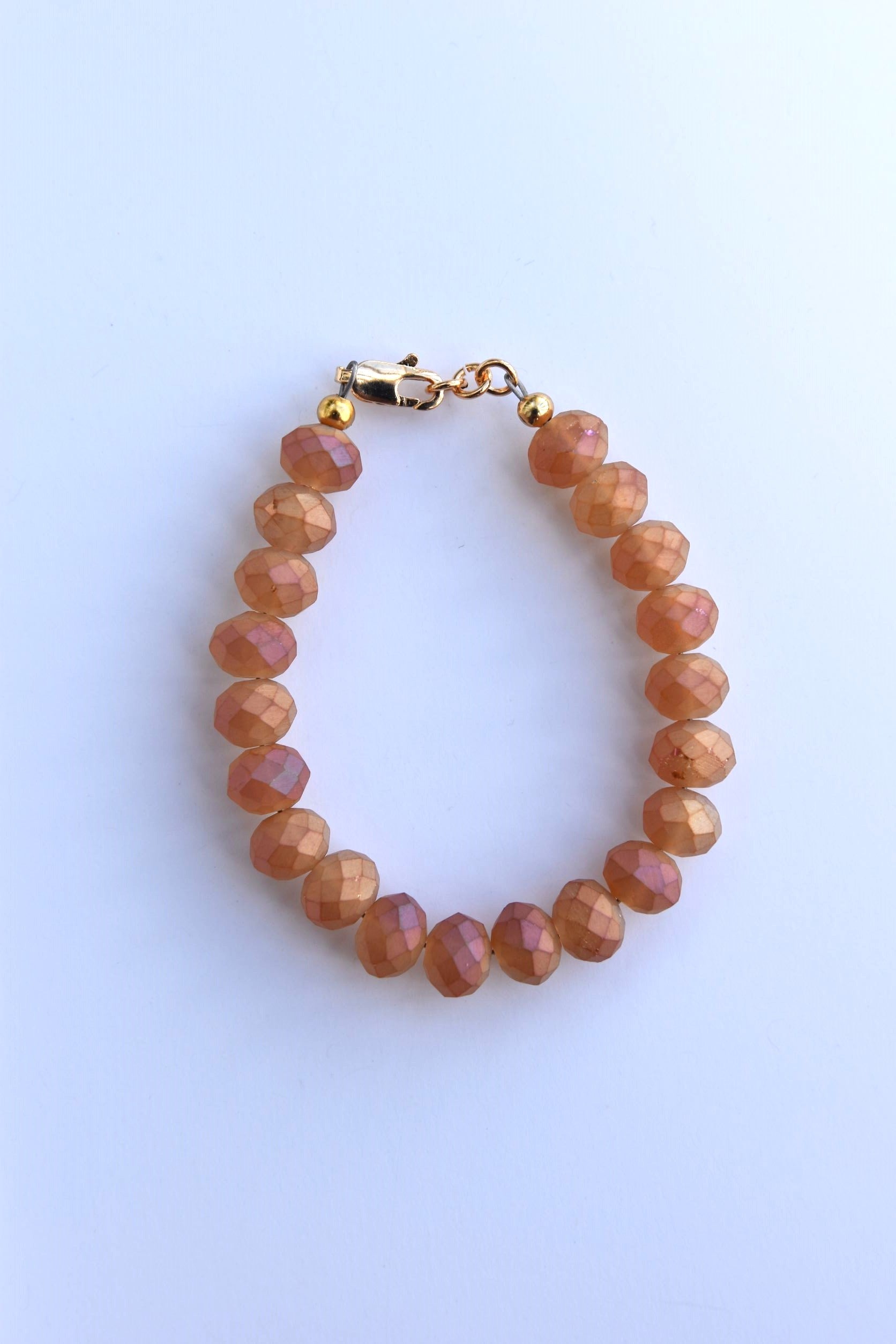 Pink and Tan Matte Crystal Glass