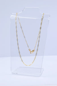 Gold Filled Dainty Paper Clip Chain