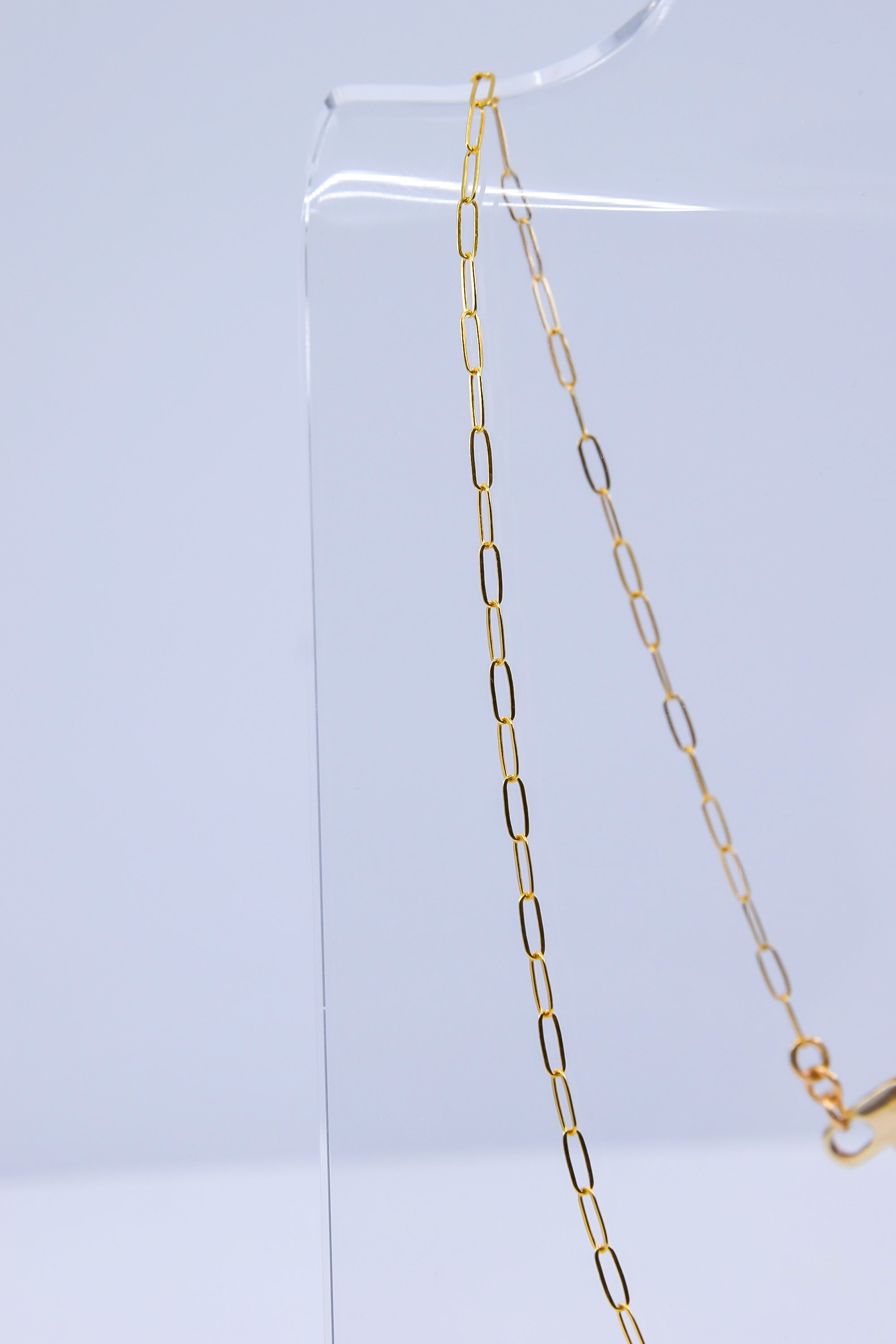 Gold Filled Dainty Paper Clip Chain