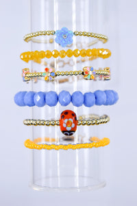 Light Orange Lined Dainty Glass